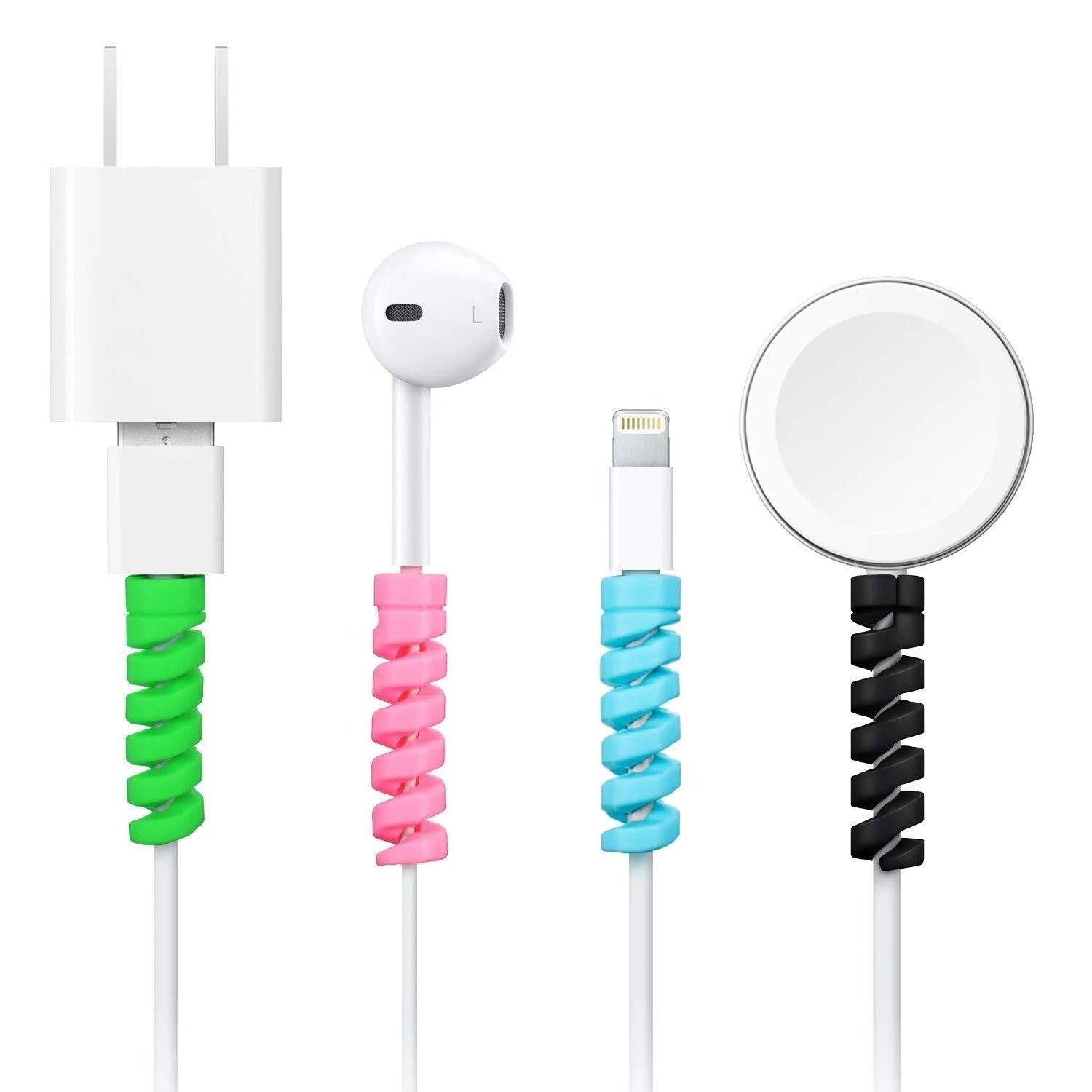 12722 Spiral Charger Cable Protector Data Cable Saver Charging Cords Protective for All Universal Earphone & Cable Cover (Pack of 10) 12722 Spiral Charger Cable Protector Data Cable Saver Charging Cords Protective for All Universal Earphone & Cable Cover (Pack of 10)